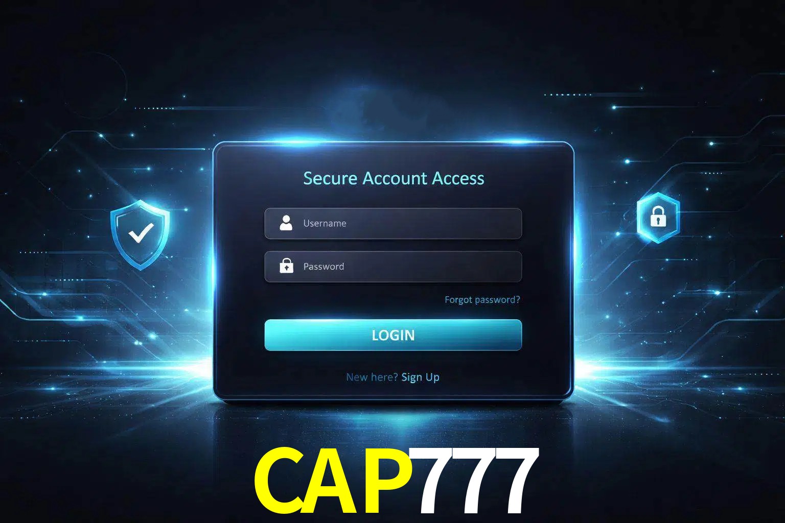 Pantalla de inicio de sesión de cuenta CAP777 para usuarios en México